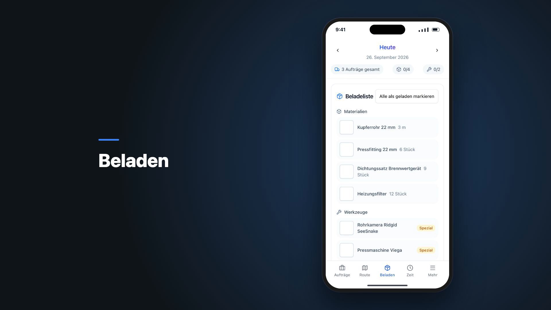 ManoPlan Workflow – Material und Aufmaß in der App