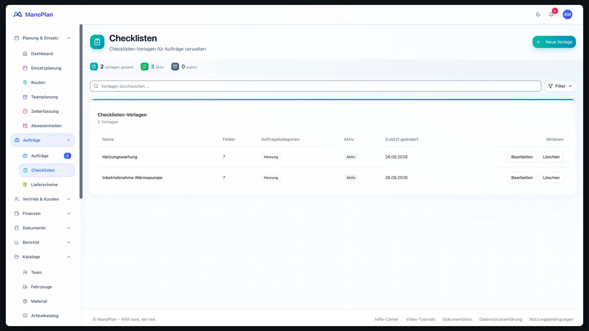 ManoPlan Workflow – Qualität sichern mit Checklisten
