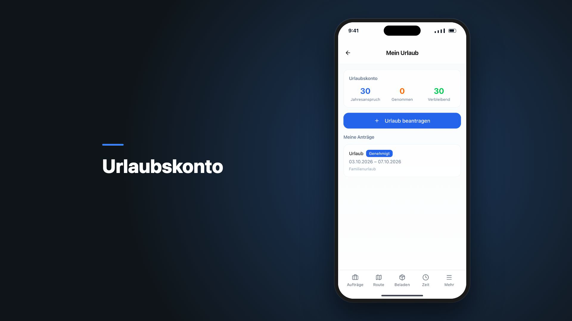ManoPlan Workflow – Urlaub beantragen