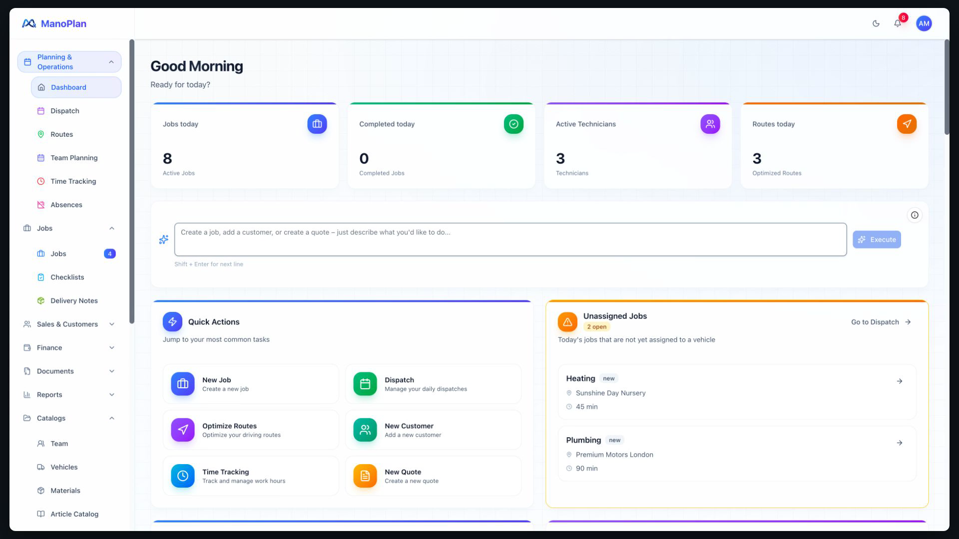 ManoPlan in 30 Seconds – AI Assistant