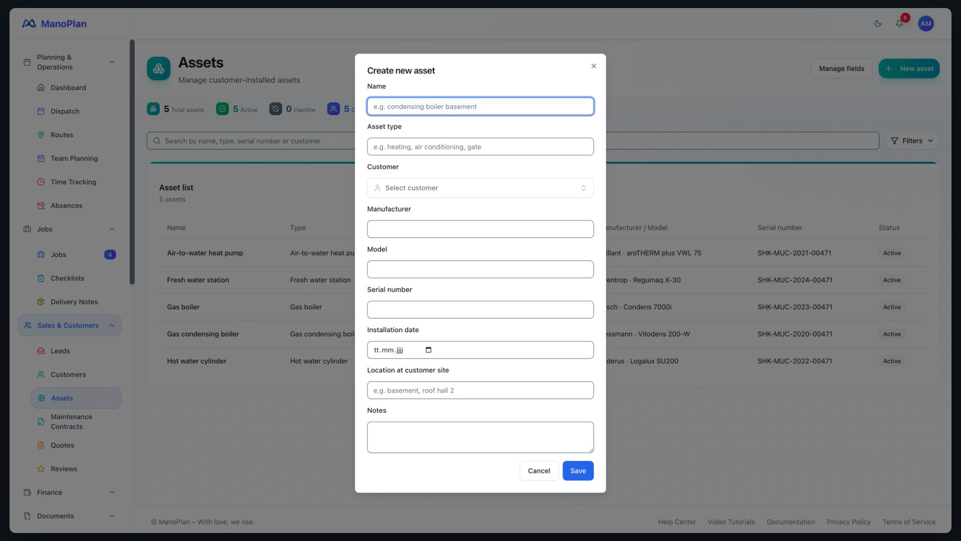 ManoPlan Module – Assets