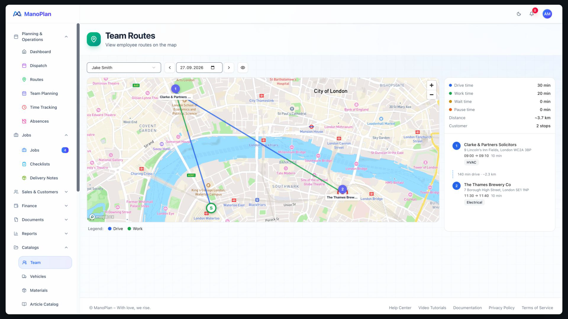 ManoPlan Tutorial – Location History & Team Routes