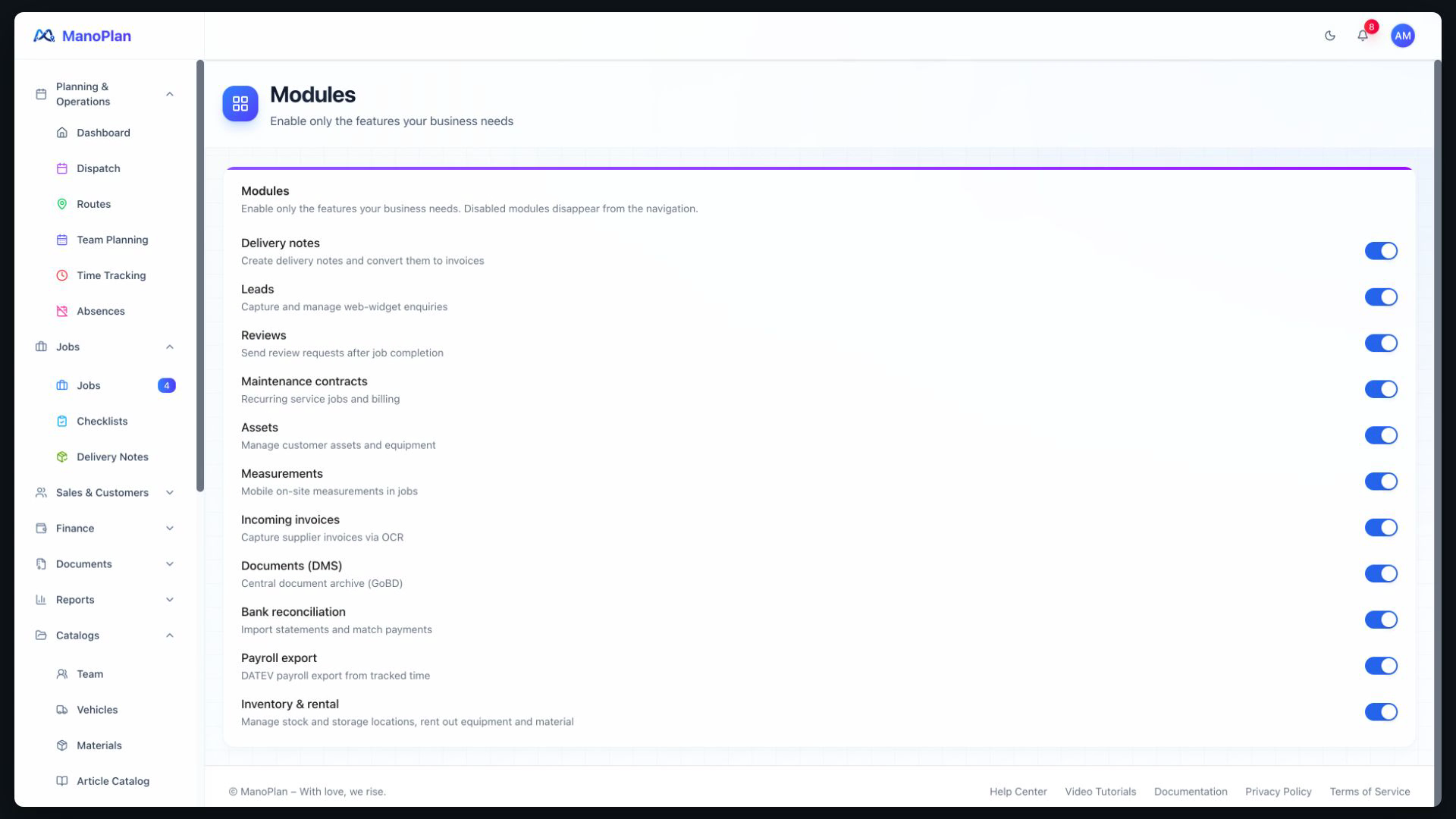 ManoPlan Tutorial – Modules & API
