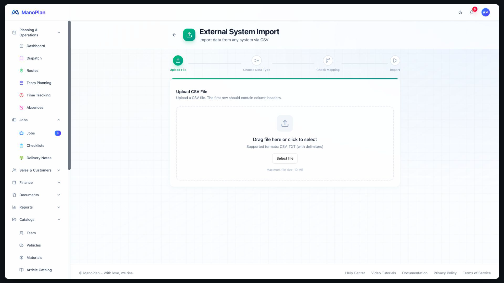 ManoPlan Workflow – Switching from Paper and Spreadsheets